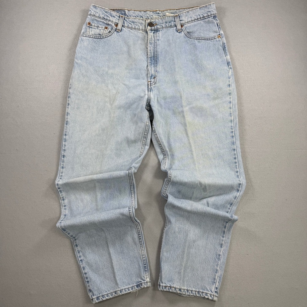 Vintage 90s Levis 512 Jeans Womens 16 Blue Light Wash Slim Straight Leg Denim